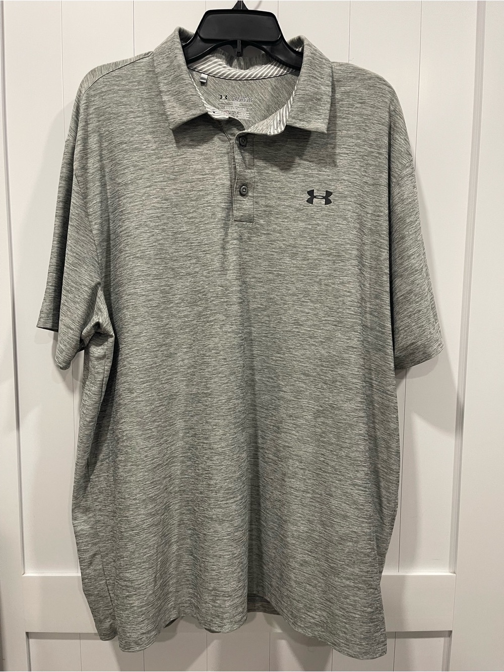 Under Armour Heather Gray Men's Performance Polo big men’s 2xl xxl